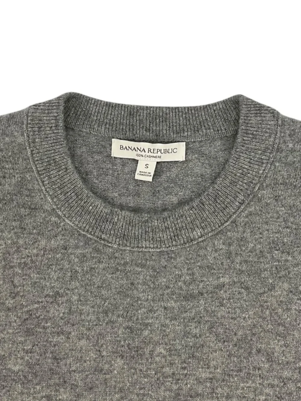 Banana Republic Cashmere Crew Neck Sweater S Gray Long Sleeve Fall Fashion